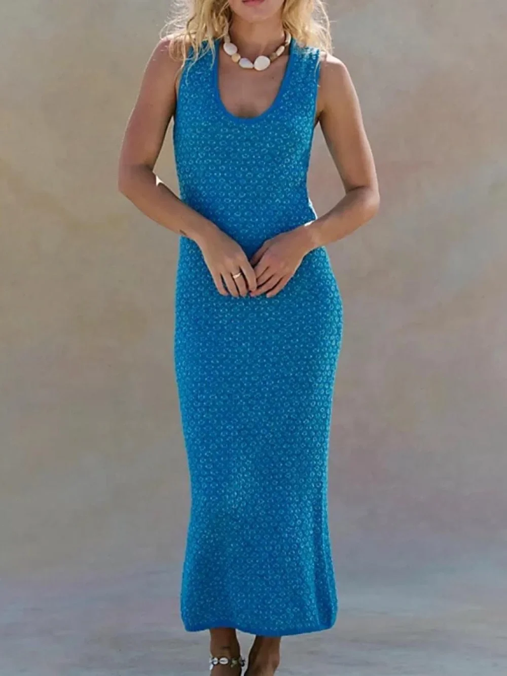 Free People Genie Sweater Midi Dress Blue Women’s S
